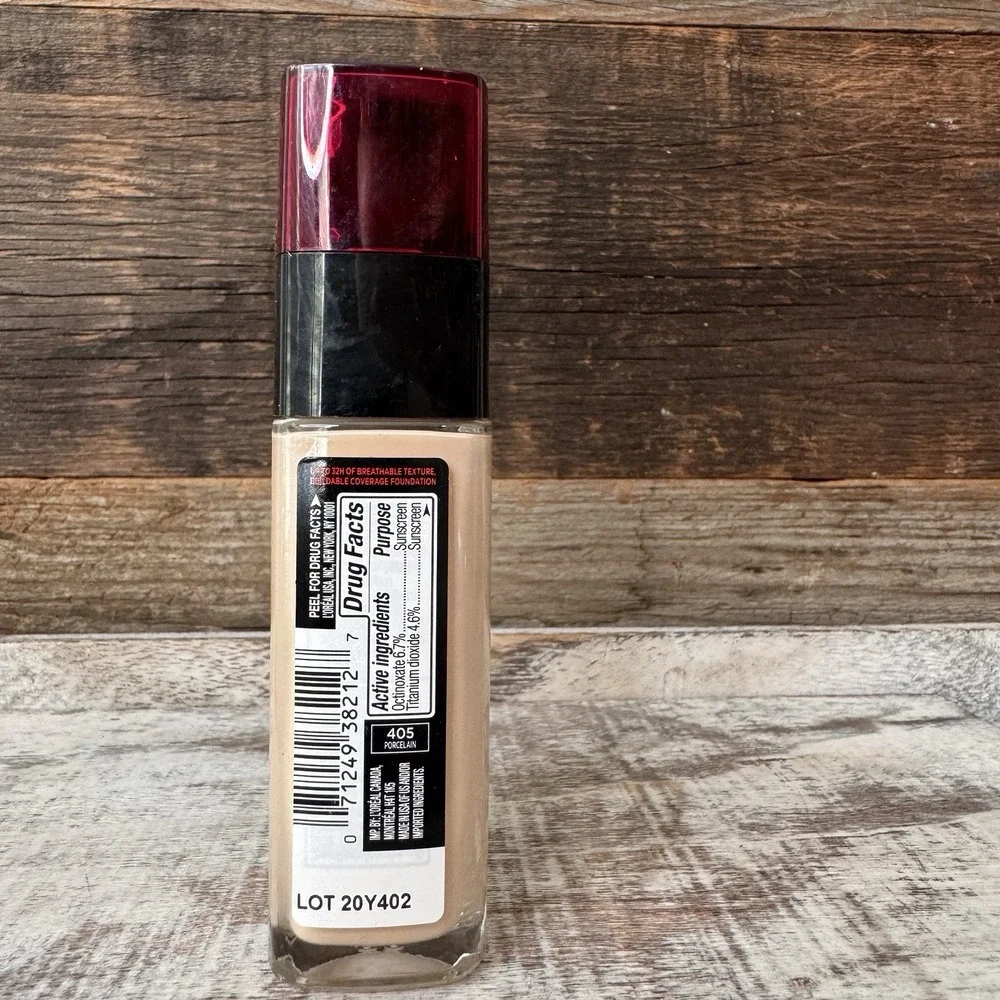 L'Oreal Infallible Fresh Wear Foundation 405 Porcelain |‎ MSRP = $17